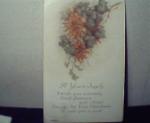 Christmas Victorian Era Card from 1918! Linen Color!