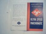 Agfa Ultra Speed Panchromatic Film Brochure c1930s!