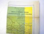 Main Automobile Roads Map USA and Canada