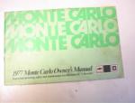 1977 Monte Carlo Owner's Manual