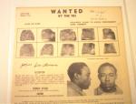 WANTED by FBI For RAPE Poster 12/17/1957
