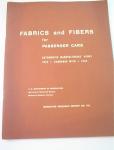 Fabrics and Fibers for Passenger Cars,1955
