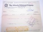 1923 Billhead The Atlantic Refining Company