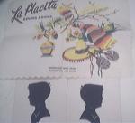 1950's La Placite Restrauant Place Mat and 2 Silhouette