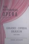 1947-1948 The Pittsburgh OPERA Grand Opera Season Progm