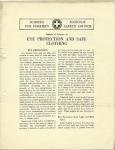 Eye Protection and Safe Clothing Nat. Safety Coun1920's