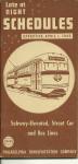 Philadelphia Streetcar,Subway,&Bus Lines Sched.4/1942