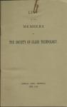 SOCIETY OF GLASS TECH. LIST OF MEMBERS JUNE,1923