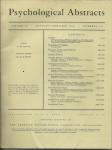 PSYCHOLOGICAL ABSTRACTS JAN-FEB, 1954