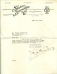 SHAPIRO,BERNSTEIN MUSIC PUBLISHERS LETTER 1936