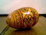 Russian hand painted wooden Easter egg