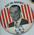 button,  6", "Vote LBJ in '64"