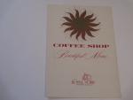 Royal York Coffee Shop Menu- Toronto-Vintage Menu