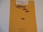 Reeves Coffee Shoppe -Wash. DC Vintage 1960's menu