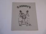 O. Henry's Tavern , NYC- Vintage Menu