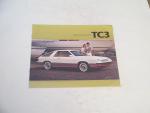 Plymouth TC3-  1982 New Car Ad Pamphlet