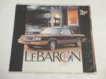 Chrysler LeBaron- 1983 Series- New Car Ad Pamphlet