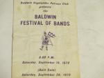 Festival of Bands- Baldwin High School, Pa. 9/19/1970