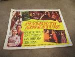 Plymouth Adventure- Original Half Sheet 1952 Style A