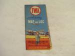 TWA Airway Map and Log- Transcontinental