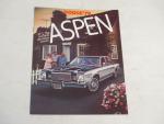 Dodge Aspen 1979- Auto Advertisement Pamphlet