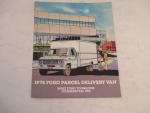 Ford Parcel Delivery Van 1978- Auto Ad Pamphlet