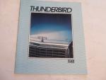 Ford Thunderbird 1981- Automobile Ad Pamphlet