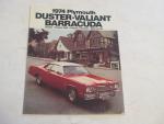 Plymouth Barracuda & Duster 1974- Auto Ad Pamphlet
