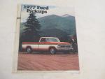 Ford Pickups 1977- Auto Advertising Pamphlet