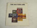 The 1974 Ford Line- Automobile Ad Pamphlet