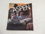 Dodge Aspen 1979- Auto Advertising Pamphlet