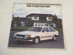 Ford Escort 1986- Auto Advertising Pamphlet