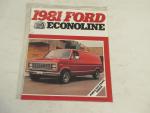 Ford Econoline Van 1981- Automobile Ad Pamphlet