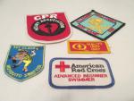 Boy Scout and Red Cross Patches- Lot of 5 Assorted