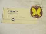 Touropa Travel Documents and Tag- 1954 Tour