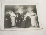 Vintage Family Portrait 8 x10 B/W early 1900's