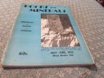 Rocks and Minerals 5/1955 Allanite Crystal in Feldspar