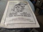 The Missouri Breaks 1976 Movie Pressbook-M. Brando