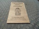 Coleman Instant Lite Lanterns Operating Booklet 1930's