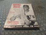 Baseball Digest Magazine 9/1954 Willie Mays/NY Giants