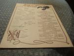 Klein's Seafood Restaurant, Pittsburgh- 1940's Menu