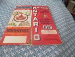 Ontario 1950 Canada Vacation Road Map- Lot of 2