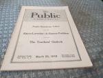 The Public Journal 3/23/1918 The Teachers' Outlook