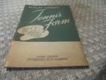 Tennis Form 1940 George Agutter- Lessons in Tennis