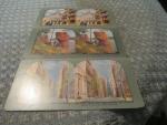 Stereoscope Cards- Wall Street, NYC Lot of 3