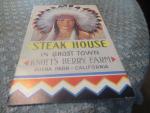 Knott's Berry Farm 1950's Steak House Restaurant Menu