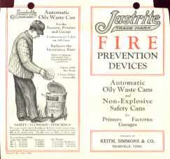 2 1925 Gasoline Can Ads Justrite & Delphos