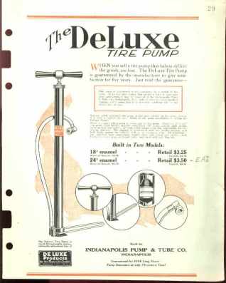 De Luxe Tire Pump Wonderful 1925 Ads