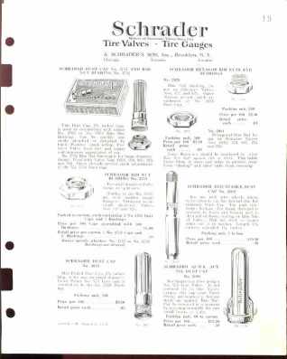 Schrader Tire Dust Caps Rim Nuts 1925 advert