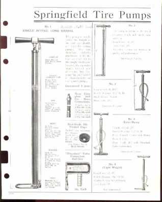 Springfield Tire Pumps Ads 1925 Illustrated